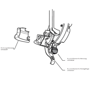Kunststoffschutz für hebellosen Montagefinger | MS 650S V8 und MS 670S V8 | 1695105387