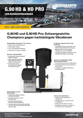 G90 HD Wuchtmaschine Broschüre