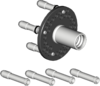 Stud adapter kit 4-hole | Pneumatic | 4 x 98 / 100 / 108 / 110 / 114.3 / 120 / 130 mm | 1 692 502 065