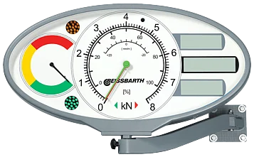 Simultananzeige RAL 7040 | analog, oval | Schwenkarm | 1691601771 Simultananzeige RAL 7040 | analog, oval | Schwenkarm | 1691601771