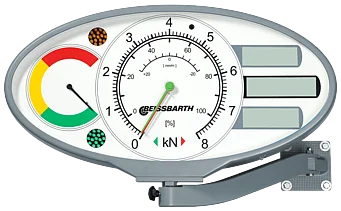 Simultananzeige RAL 7040 | analog, oval | Schwenkarm | 1691601771