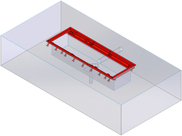 Built-in frame BD 8xxx / 1000/1100 mm | track width 3100 mm | non-separated (w/o pit) | 1691810715