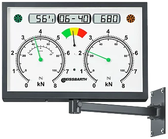 Simultananzeige RAL 7016 | analog, eckig | LCD, Schwenkarm | 1691601762