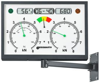 Simultananzeige RAL 7016 | analog, eckig | LCD, Schwenkarm | 1691601762