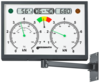 Simultananzeige RAL 7016 | analog, eckig | LCD, Schwenkarm | 1 691 601 762