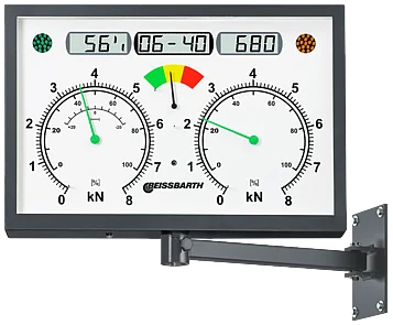 Simultananzeige RAL 7016 | analog, eckig | LCD, Schwenkarm | 1691601762 Simultananzeige RAL 7016 | analog, eckig | LCD, Schwenkarm | 1691601762