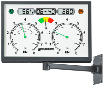 Display RAL 7016 | analog, rectangular | LCD, swivel arm, IR receiver | 1691601762