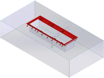 Fundamentrahmen BD 7xxx / 1000 mm | Spurweite 2800 mm | einteilig, ohne Arbeitsgrube | 1691880702