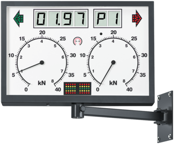 Simultananzeige RAL 7016 | analog, eckig | LCD, Schwenkarm, IR-Empfänger | 1691810750