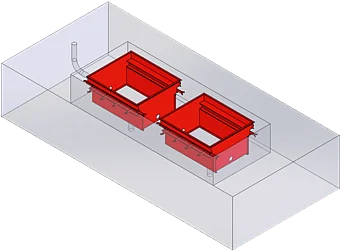 Einbauwanne BD 6xxx / 1000 mm | ohne Arbeitsgrube | 1691811081