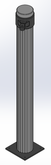 für TV-Monitor / ovale Analoganzeige | Standsäule