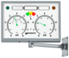 Simultananzeige RAL 7040 | analog, eckig | Schwenkarm | 1 691 601 776