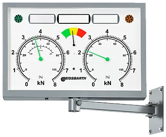 Simultananzeige RAL 7040 | analog, eckig | Schwenkarm | 1691601776
