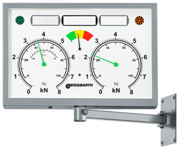 Simultananzeige RAL 7040 | analog, eckig | Schwenkarm | 1691601776