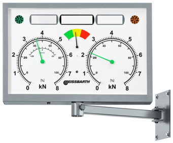 Simultananzeige RAL 7040 | analog, eckig | Schwenkarm | 1691601776