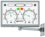 RAL 7040 | analog, eckig | Schwenkarm | Simultananzeige