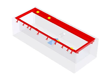 Fundamentrahmen BD 8xxx / 1300 mm | Spurweite 3200 mm | einteilig, ohne Arbeitsgrube | 1691810766