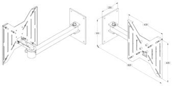 TV-Wandhalterung | VESA 400x400mm | 1691401107