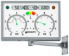 Display RAL 7040 | analog, rectangular | LCD, swivel arm, IR receiver | 1 691 601 768