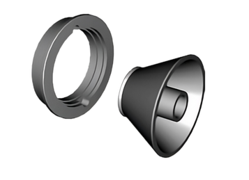 Cono per autocarri leggeri con anello distanziale da 36 mm | per autocarri leggeri con foro centrale Ø 97-170 mm | 1692502046