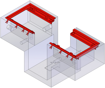 Fundamentrahmen BD 8xxx / 1000 mm | zweiteilig, mit Arbeitsgrube | 1691810713