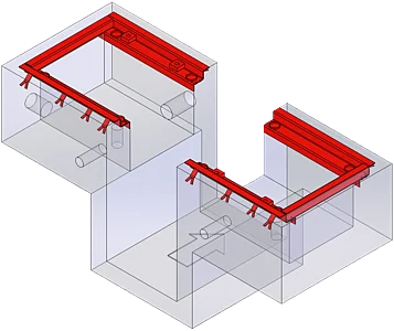 Fundamentrahmen BD 8xxx / 1000 mm | zweiteilig, mit Arbeitsgrube | 1691810713 Fundamentrahmen BD 8xxx / 1000 mm | zweiteilig, mit Arbeitsgrube | 1691810713