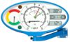 Simultananzeige RAL 5015 | analog, oval | LCD, Schwenkarm | 1 691 601 752